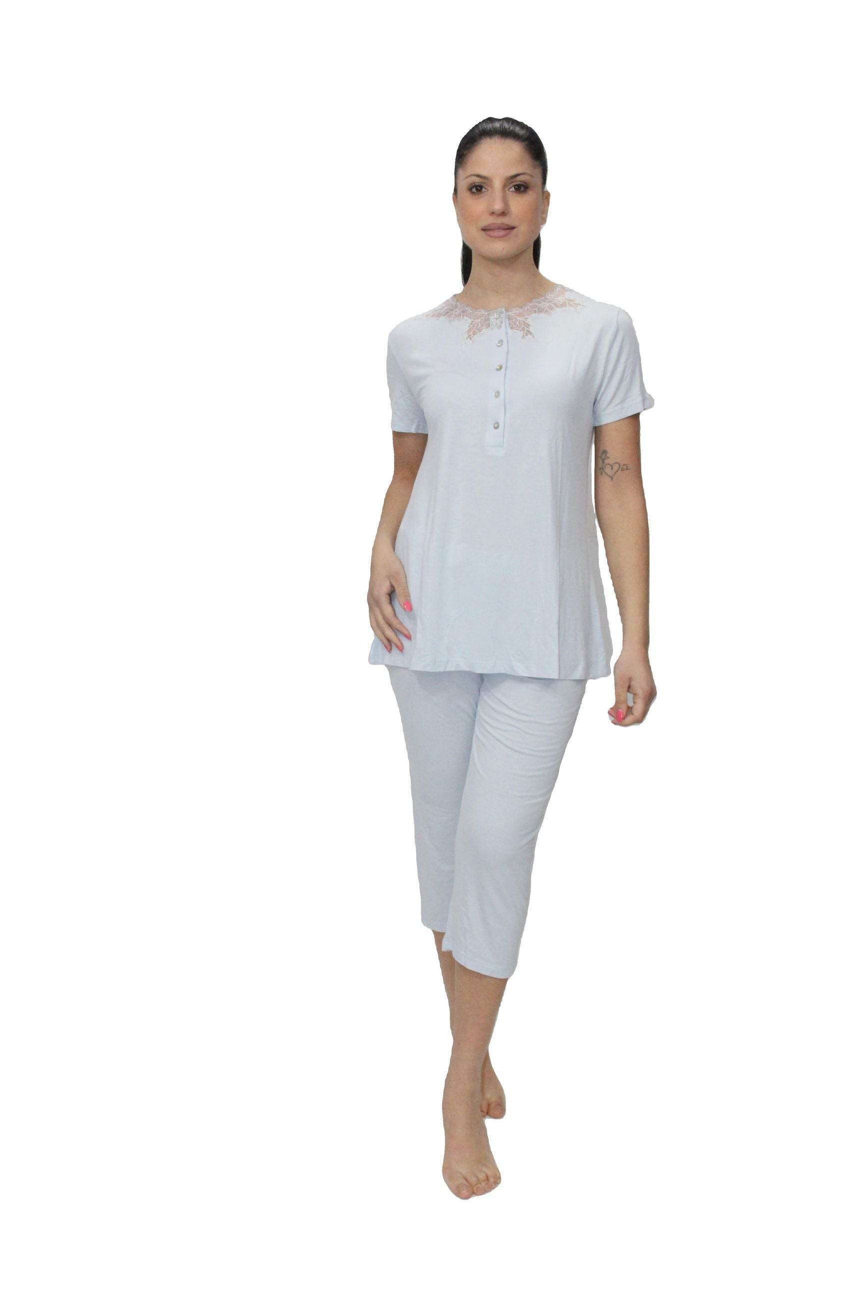 Pigiama corto Donna E2408 Fida - evabiancheria